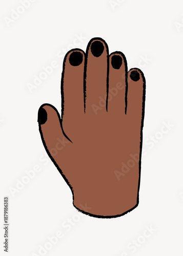 BLM hand doodle, collage element vector