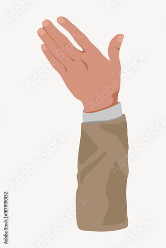 Businessman's hand gesture, aesthetic illustration vector