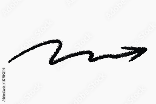 Hand-drawn black arrow illustration vector