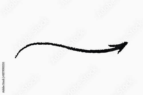 Curved black arrow illustration vector