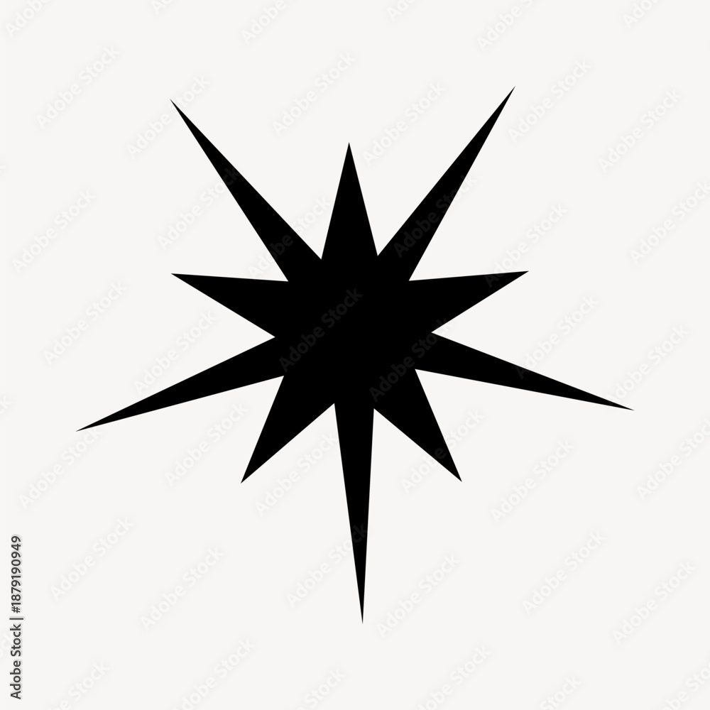 Obraz premium Abstract black starburst design vector