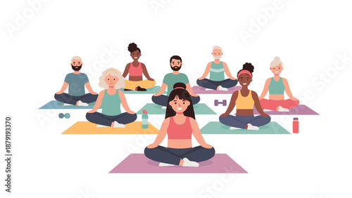 girls in yoga position