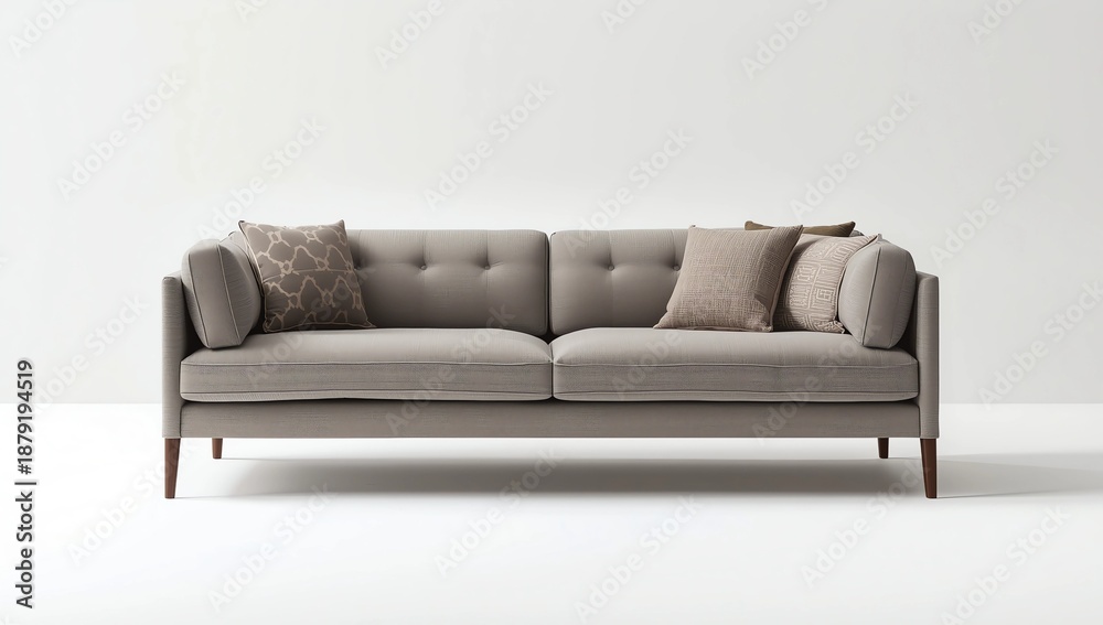 Fototapeta premium Modern sofa on white background