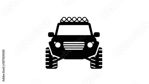 Vector illustration of a rugged off-road sport utility vehicle, adventure concept on transparent background