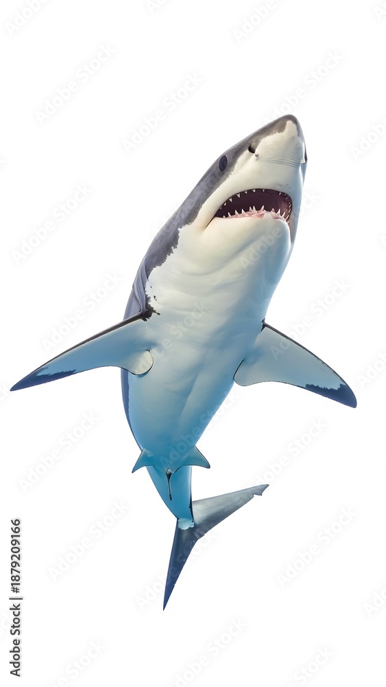 Fototapeta premium Great white shark, isolated