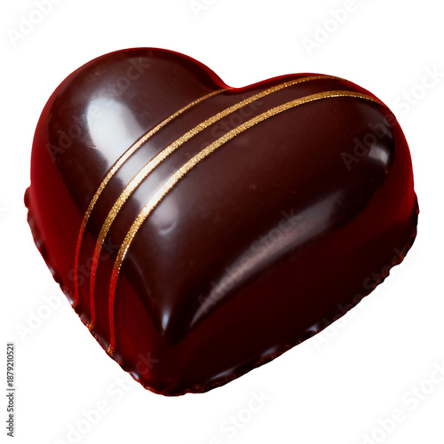 heart-shaped chocolate bonbon