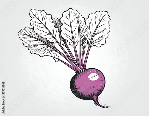 Hand-drawn beetroot illustration