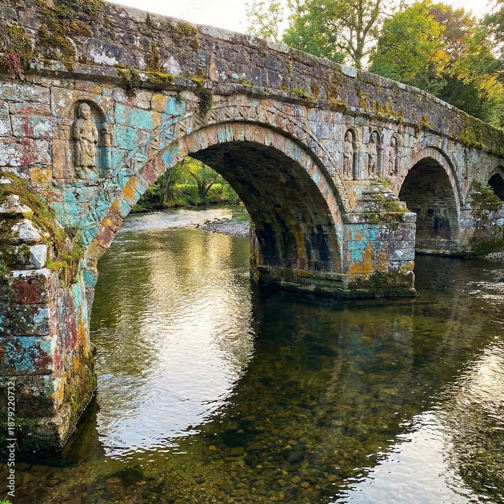 Obraz premium old bridge over the river
