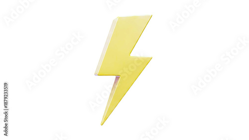 Free Download Yellow 3D Lightning Bolt Icon - GFXLoad