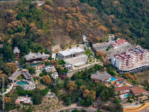 Aerial view of El Parthenon, mansion of Arturo 