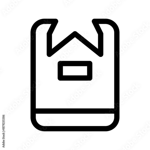 Plastic Bag Icon Vector Symbol Design Illustration