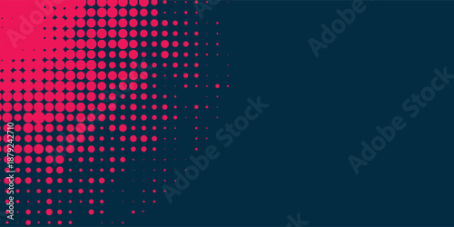 Dots halftone orange color pattern gradient texture with technology digital background. Dots pop art comics with summer background arts modern