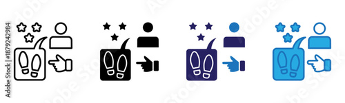 Track Record Icon Multi Style Vector Illustration