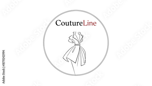 CoutureLine Fashion Logo Design Illustration.