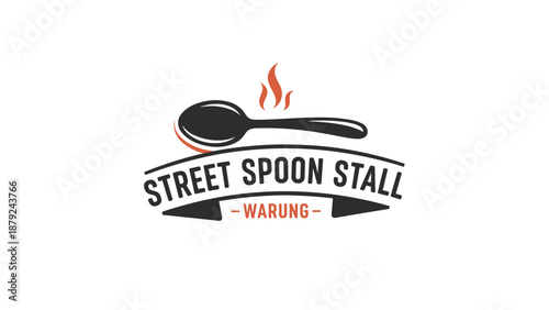 Street Spoon Stall Restaurant Logo Design.