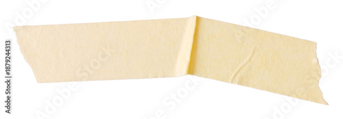 Paper torn tape on transparent background. Photography semi-transparent tape