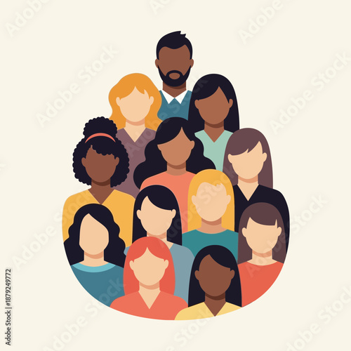 Diverse Group of People Illustration