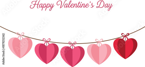 Festive Valentine’s Day Heart Banner Design