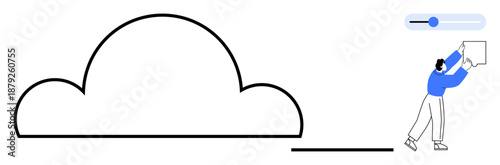 Cloud technology. Cloud technology integrating user control and storage management. Cloud technology for digital solutions, online storage, and workflow optimization. Ideal for tech apps and websites