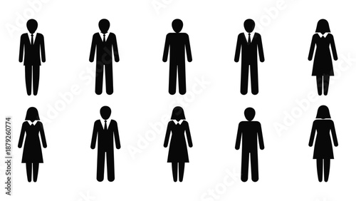 Set of gender symbols isolated on white background, Vector