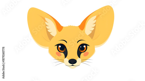 Fennec Fox Vector – Minimal Desert Animal Illustration