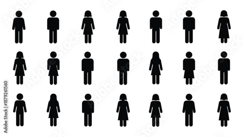 Collection of gender symbols isolated on white background, Vector