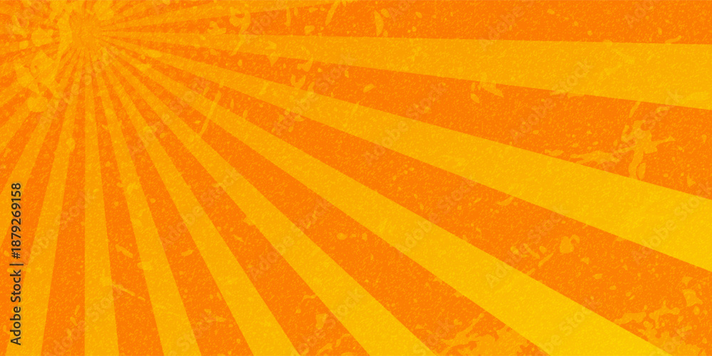 Obraz premium sun with rays illustration, old paper with stains.eps.10.