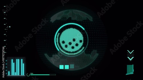 music background with headphones