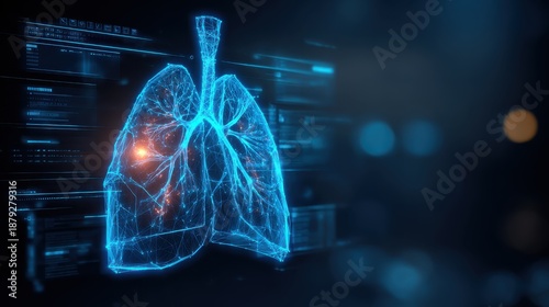 Planning treatment clinical with holographic, lung, cancer, three-dimensional, model, diagnosis, tool