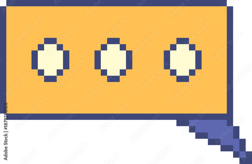 Obraz premium Pixel Art Speech Bubble Icon