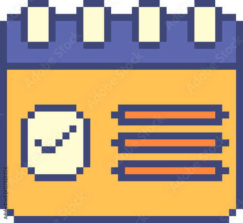 Pixel Art Schedule Icon