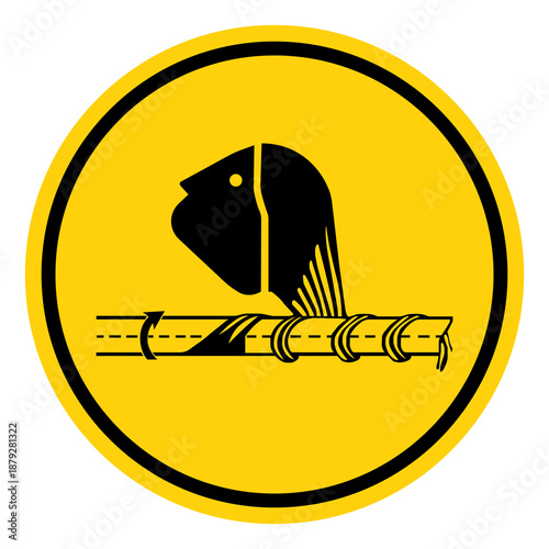 Hair Entanglement Rotating Shaft Symbol Sign,Vector Illustration, Isolated On White Background Label.EPS10