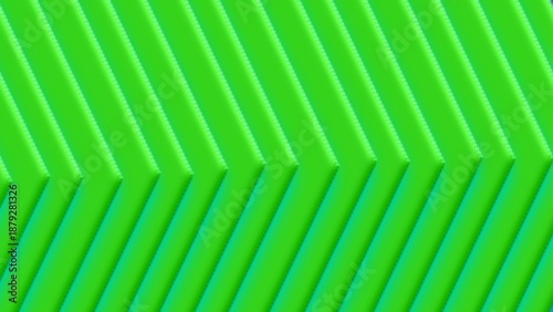 Vibrant Green Ridged Background with 3D Effect and Diagonal Lines