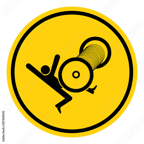 Crush Hazard Symbol Sign,Vector Illustration, Isolated On White Background Label.EPS10