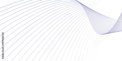 Abstract Blue Minimalist Line Wave