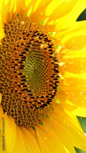 Bright Sunflowers Showcase Captivating Close Up Details Ideal For Agricultural Or Summer Themed