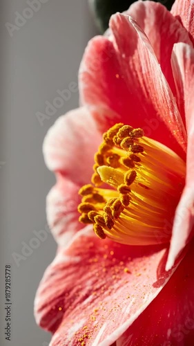 Captivating Camellia Close Up Flourishing Bloom With Pristine Details For Exquisite Floral Projects