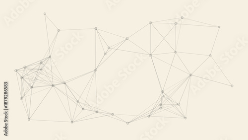 Hand Drawn Neural Network - Sketchy Concept Connectivity Mesh - Abstract Brainstorming Blueprint