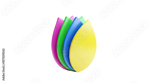 Multi-colored petal-like shapes forming a flower Free Download Multi-colored petal-like shapes forming a flower - GFXLoad