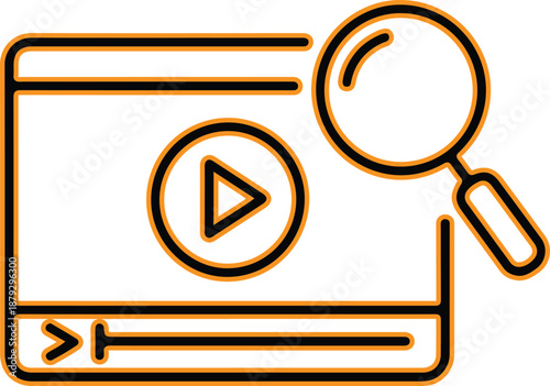 Video playback search magnifying glass icon