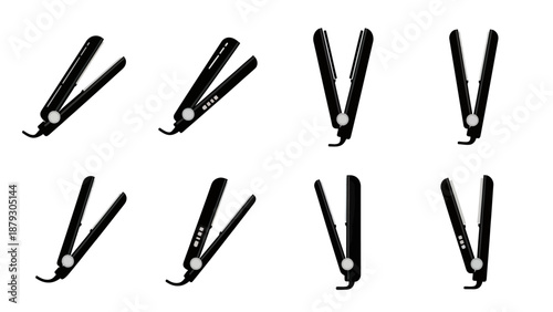 Set of Hair Straighteners with Different Angles