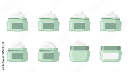 Cosmetic Cream Jars Set, Skincare Product Containers