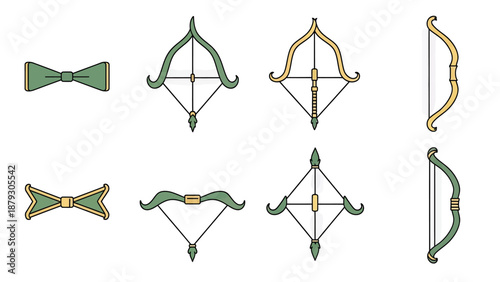 Collection of Bows and Archery Bows