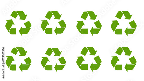 Green Recycling Symbols Pattern