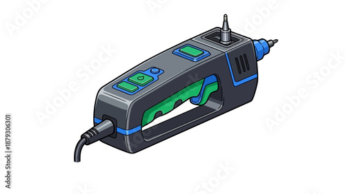 Modern Electronic Soldering Iron or Precision Repair Tool Illustration