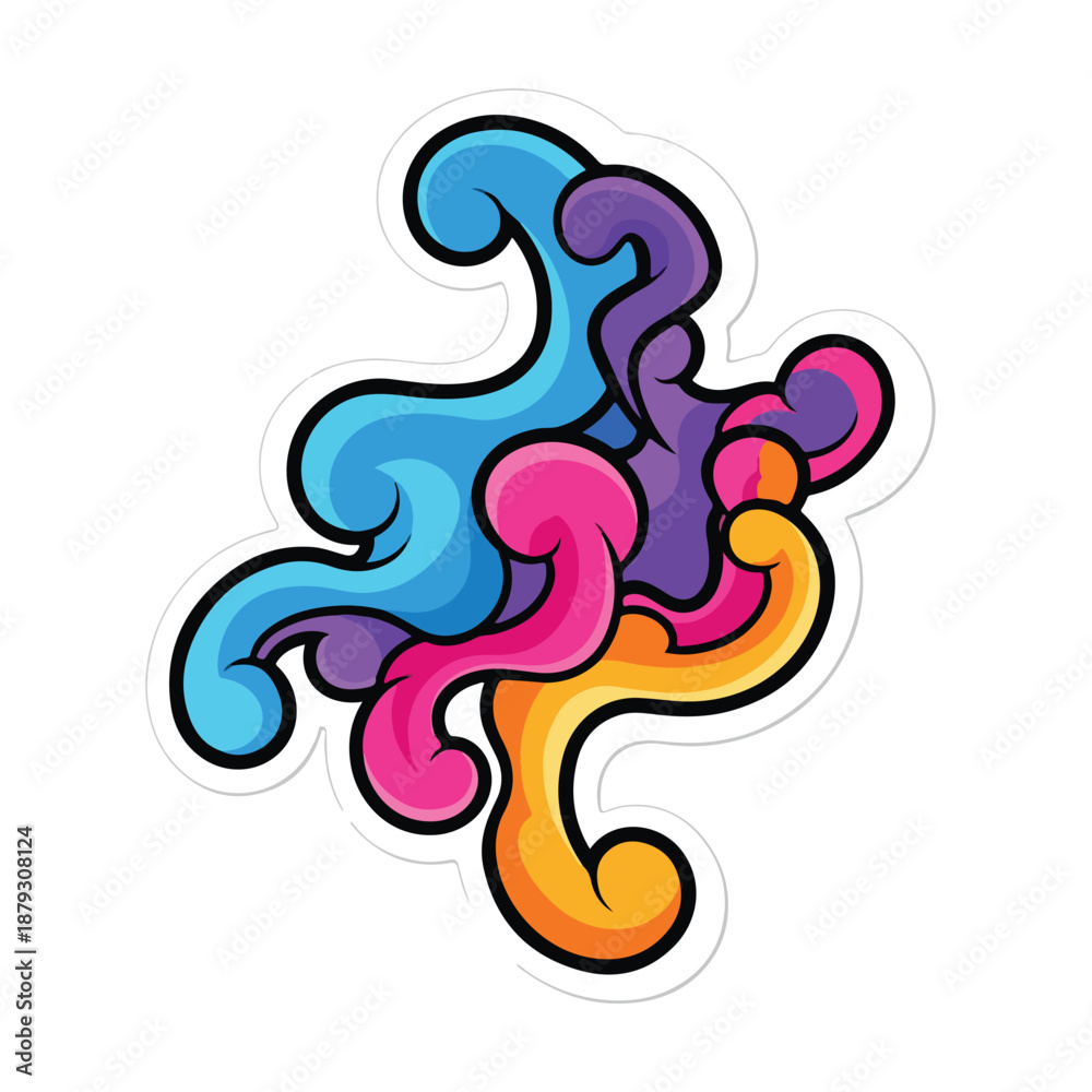 Obraz premium A colorful abstract design