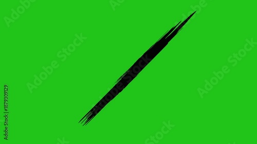 Cross mark animation in three colors and green background