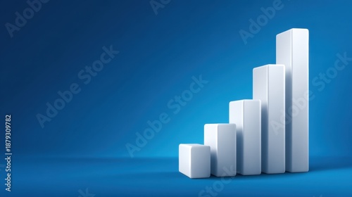 Modern White Bar Graph with Increasing Values on a Blue Background for Financial Growth and Business Analytics Representation Free Download Modern White Bar Graph with Increasing Values on a Blue Background for Financial Growth and Business Analytics Representation - GFXLoad