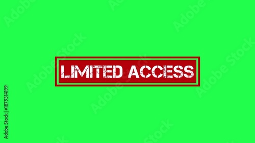 Limited access warning text animation for restricted availability message
