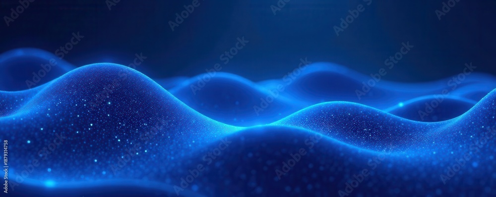 Fototapeta premium Abstract blue wavy lines, futuristic tech background Minimalist vector design , vector background, digital art